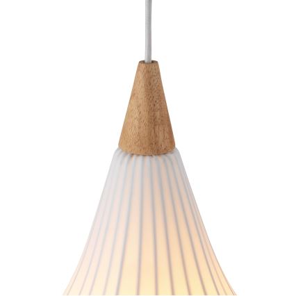 Halo Design 746262 - Hängeleuchte an Kabel DROPS 1xE27/40W/230V Ø 30 cm weiß/Eiche