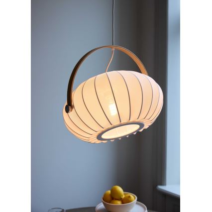 Halo Design 746347 - Pendelleuchte an Kabel DC 1xE27/40W/230V Ø 40 cm weiß/Eiche