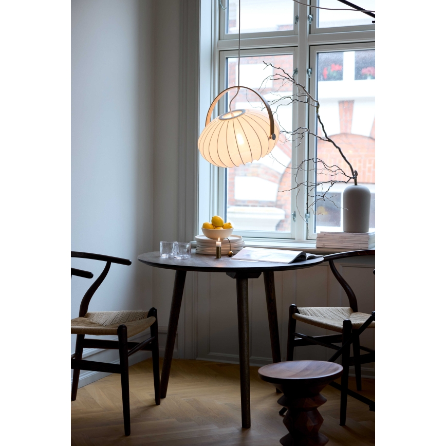 Halo Design 746347 - Pendelleuchte an Kabel DC 1xE27/40W/230V Ø 40 cm weiß/Eiche