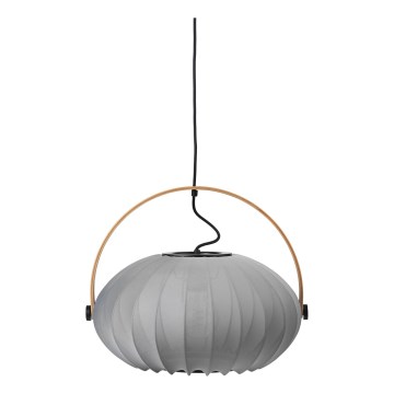 Halo Design 746354 - Hängeleuchte mit Kabel DC 1xE27/40W/230V Ø 40 cm grau/Eiche