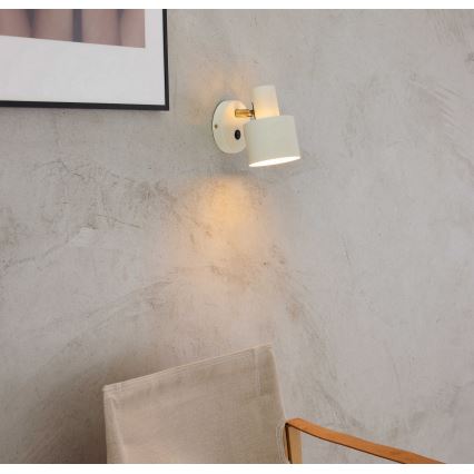 Halo Design 746873 - Wand-Spotleuchte VOGUE 1xE27/40W/230V creme/messing