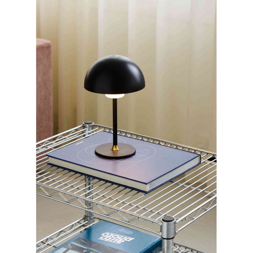 Halo Design 747573 - dimmbare, wiederaufladbare LED-Tischlampe MOON LIGHT LED/2,7W/2600 mAh schwarz