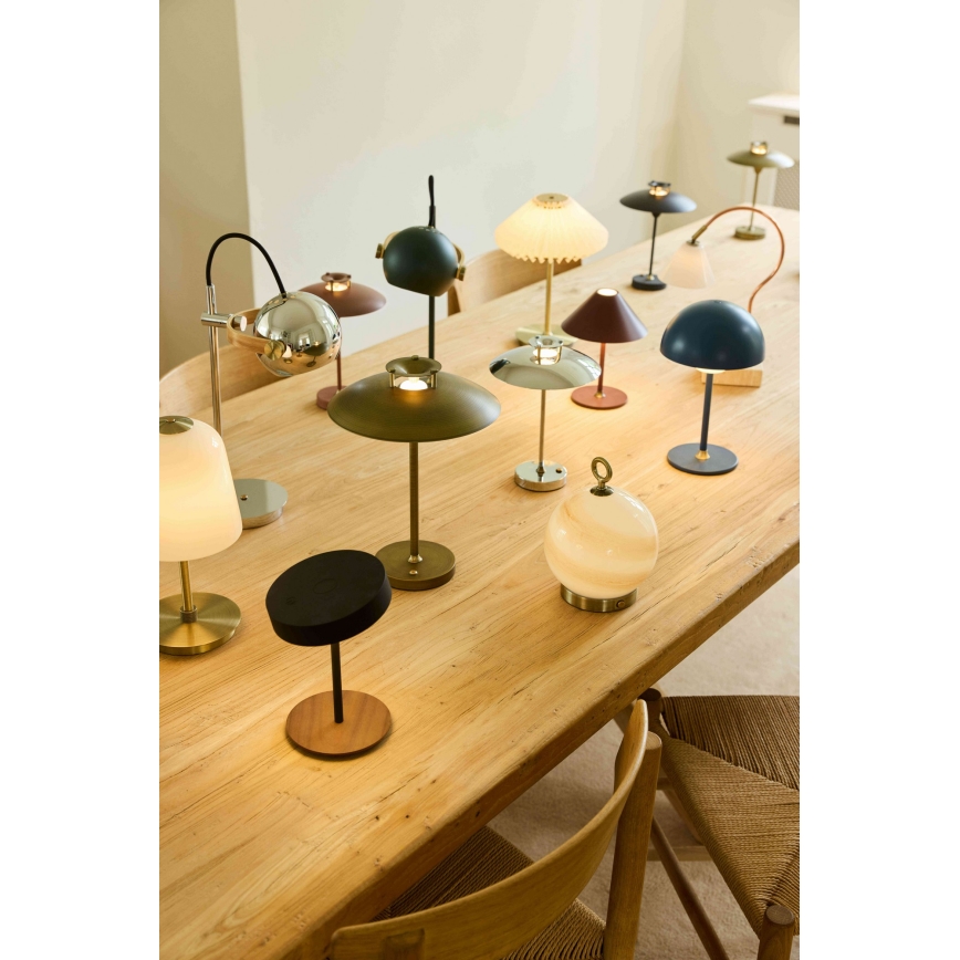 Halo Design 747603 - LED dimmbare, wiederaufladbare Tischlampe MOON LIGHT LED/2,7W/2600 mAh blau