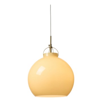 Halo Design 748075 - Hängeleuchte mit Kabel TOSCANA 1xE27/40W/230V Ø 36 cm beige/messing