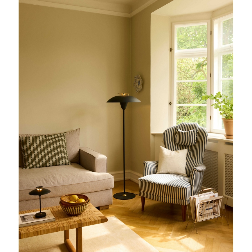 Halo Design 748976 - Stehleuchte STEPP 1xE27/28W/230V schwarz/Messing