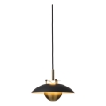 Halo Design 749034 - STEPP, dimmbare LED-Pendelleuchte mit Kabelabhängung, LED/12W/230V, Ø 24 cm, Schwarz/Messing