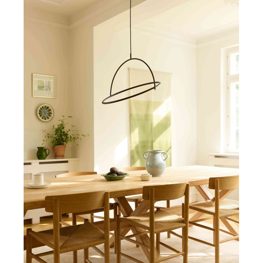 Halo Design 749546 - dimmbare LED-Pendelleuchte an Seil TILT LED/40W/230V Ø 60 cm schwarz