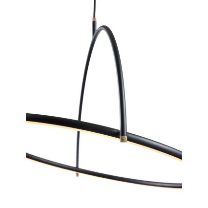 Halo Design 749546 - dimmbare LED-Pendelleuchte an Seil TILT LED/40W/230V Ø 60 cm schwarz