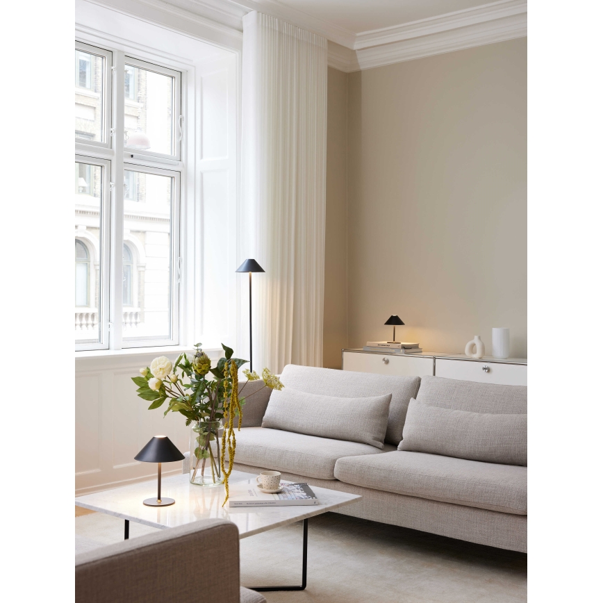 Halo Design 800803 - LED-dimmbare, wiederaufladbare Außen-Tischleuchte HYGGE LED/3W/4000 mAh IP54 schwarz