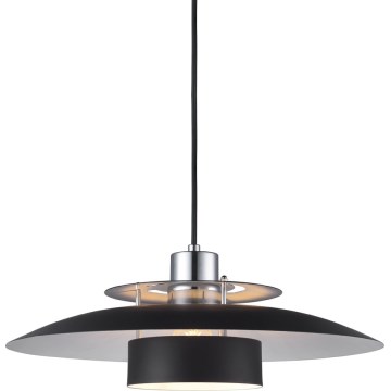 Halo Design 990259 - Pendelleuchte an Kabel SORUP 1xE27/40W/230V Ø 40 cm schwarz/glänzender Chrom