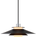 Halo Design 990808 - Pendelleuchte am Kabel RIVOLI 1xE27/40W/230V Ø 40 cm schwarz/hochglanzchrom