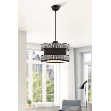 HALO Hängelampe 1xE27/60W/230V schwarz/grau