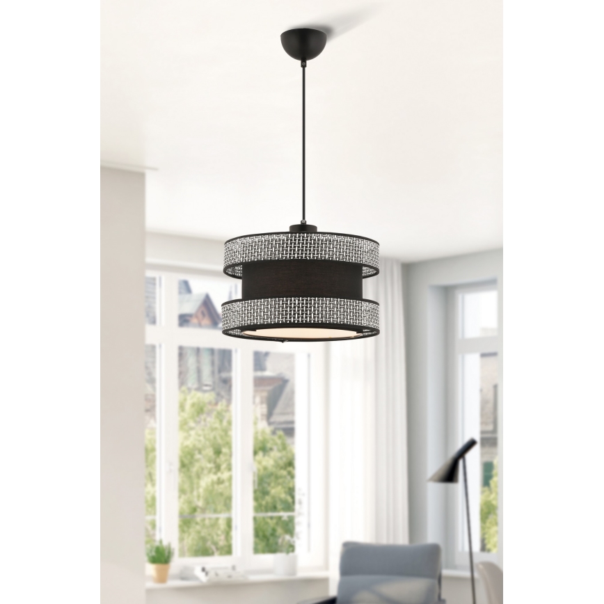 HALO Hängelampe 1xE27/60W/230V schwarz/grau
