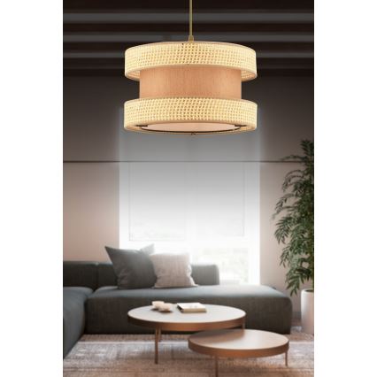 HALO Hängeleuchte 1xE27/60W/230V Braun/Beige