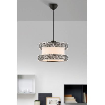 HALO Hängeleuchte 1xE27/60W/230V creme/grau