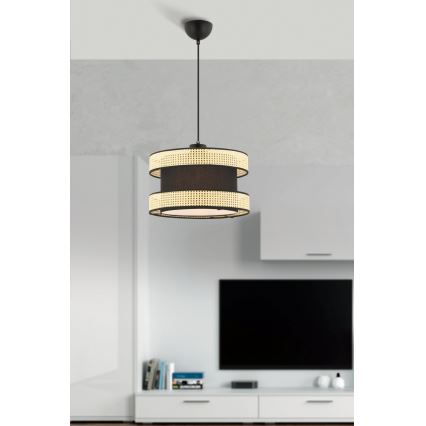 HALO Hängeleuchte 1xE27/60W/230V Schwarz/Beige