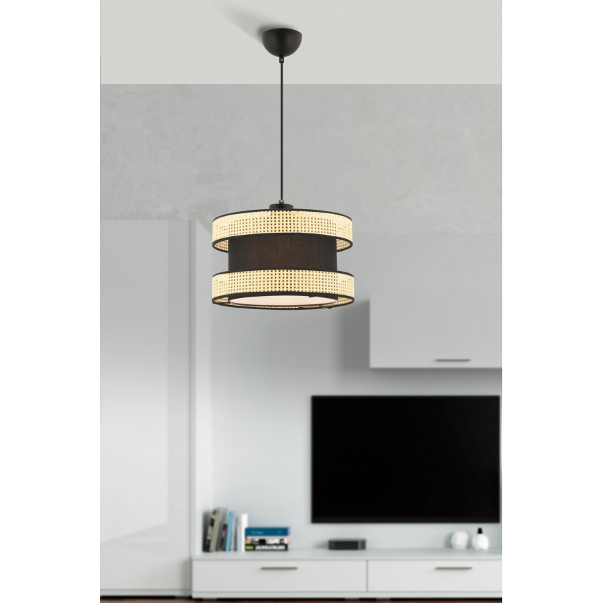 HALO Hängeleuchte 1xE27/60W/230V Schwarz/Beige