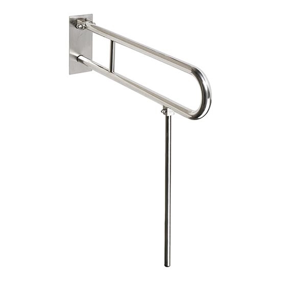 Halterung 10x80 cm Edelstahl/silber