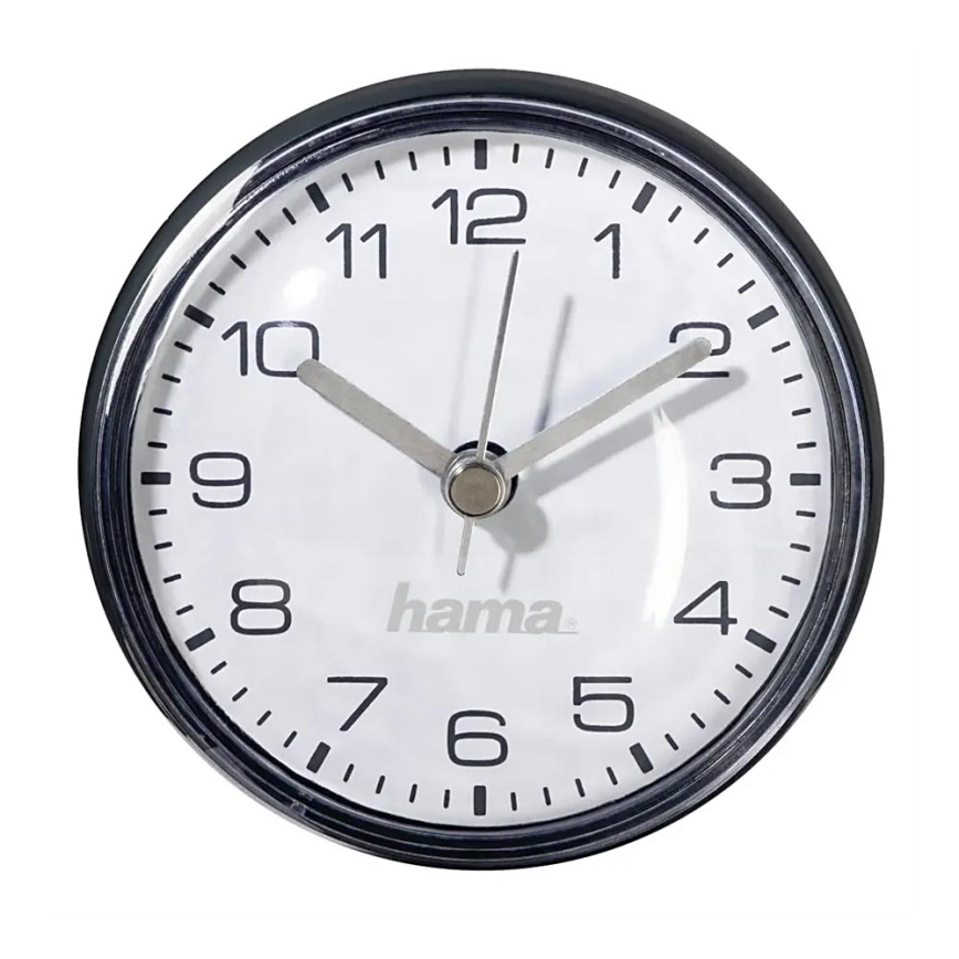 Hama – Badezimmeruhr mit Saugnapf 1xAAA IPX4 schwarz