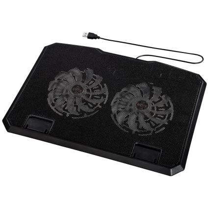 Hama - Kühlkissen für Laptop 2x Lüfter USB schwarz