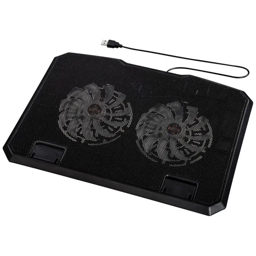 Hama - Kühlkissen für Laptop 2x Lüfter USB schwarz