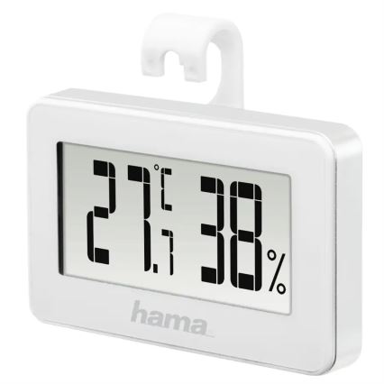 Hama – Raumthermometer mit Luftfeuchtigkeitsmesser 1xCR2025 weiß