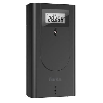 Hama – Wetterstation LCD-Anzeige und Wecker 3xAAA schwarz