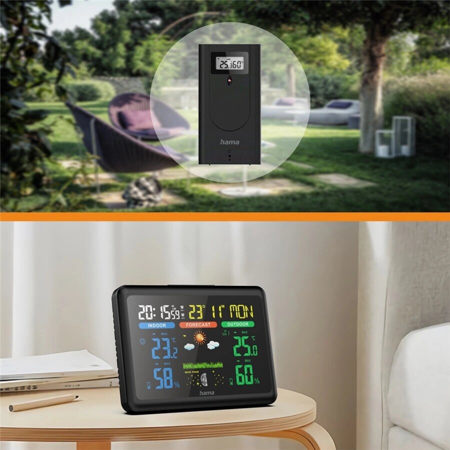 Hama Hama Lefkada Thermo-Hygrometer für Raumklima. Wetterstation