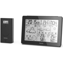 Hama – Wetterstation mit LCD-Display und Wecker 2xAA schwarz