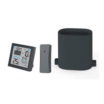 Hama – Wetterstation mit Pluviometer und LCD-Anzeige 2xAAA anthrazit