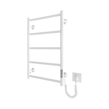 Handtuchheizkörper CLASSIC 65W/230V 65x43 cm Edelstahl/Weiß, rechts