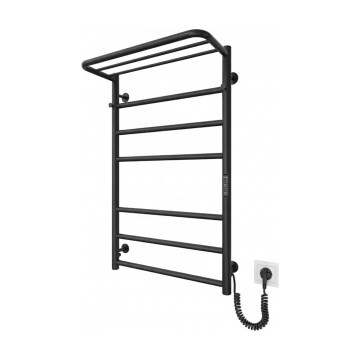 Handtuchheizkörper HOME 95W/230V 77x53 cm Edelstahl/schwarz, rechts