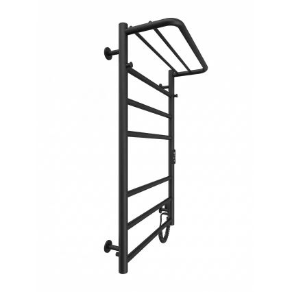 Handtuchheizkörper HOME 95W/230V 77x53 cm Edelstahl/schwarz, rechts