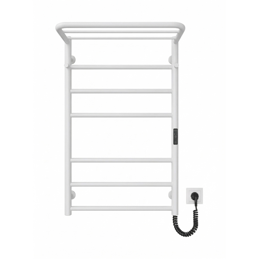 Handtuchheizkörper HOME 95W/230V 77x53 cm Edelstahl/weiß rechts