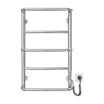 Handtuchheizkörper LUX 65W/230V 65x43 cm Edelstahl/glänzender Chrom rechts