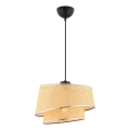 Hängelampe BARETTE 1xE27/60W/230V beige/glänzendes Chrom