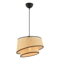 Hängelampe BARETTE 1xE27/60W/230V beige/schwarz