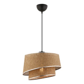 Hängelampe BARETTE 1xE27/60W/230V braun/glänzender Chrom
