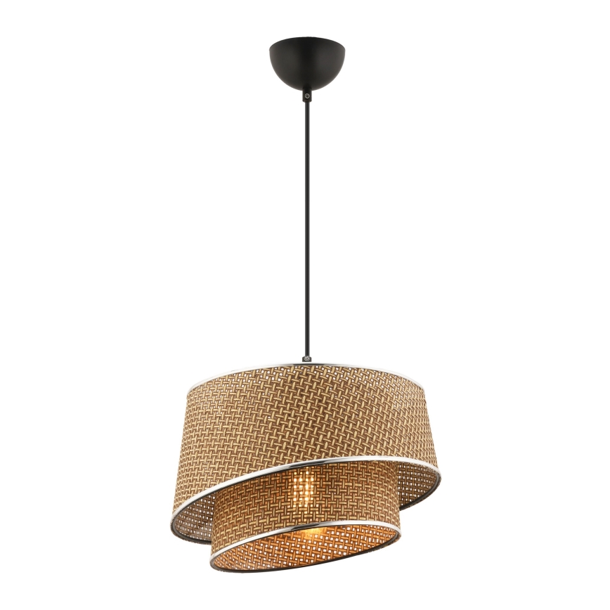 Hängelampe BARETTE 1xE27/60W/230V braun/glänzender Chrom