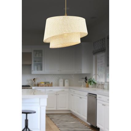 Hängelampe BARETTE 1xE27/60W/230V creme