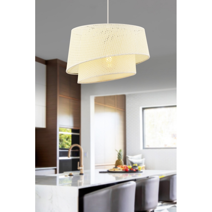 Hängelampe BARETTE 1xE27/60W/230V creme