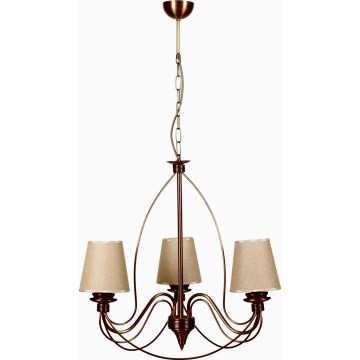 Hängelampe CLASSIC 3xE14/40W/230V bronze/beige
