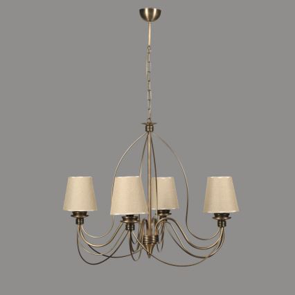 Hängelampe CLASSIC 4xE14/40W/230V bronze/beige