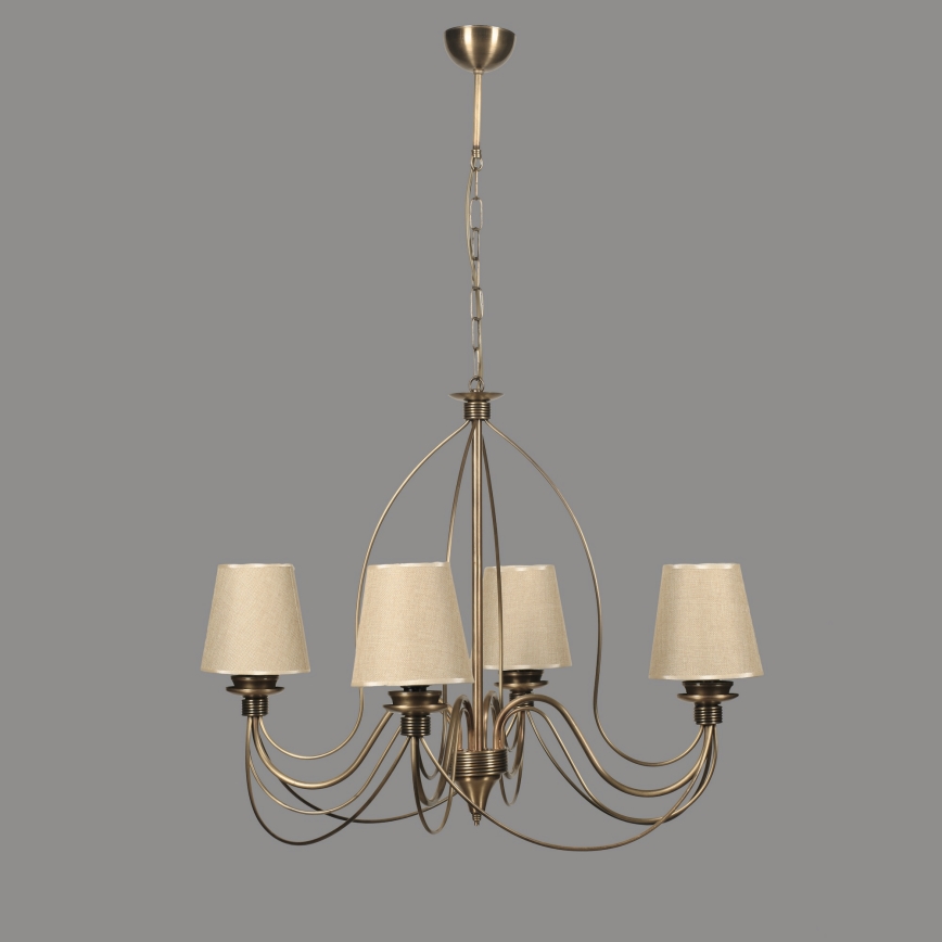 Hängelampe CLASSIC 4xE14/40W/230V bronze/beige