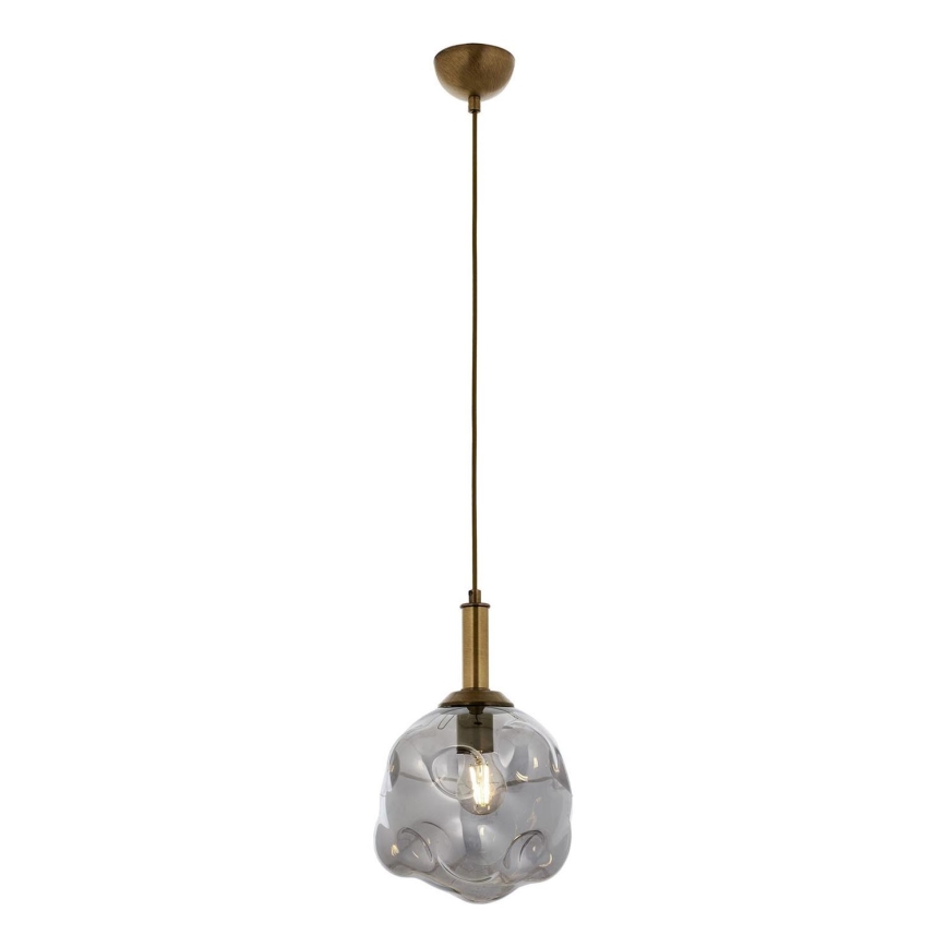 Hängelampe CRUMPLED 1xE27/40W/230V bronze/rauch