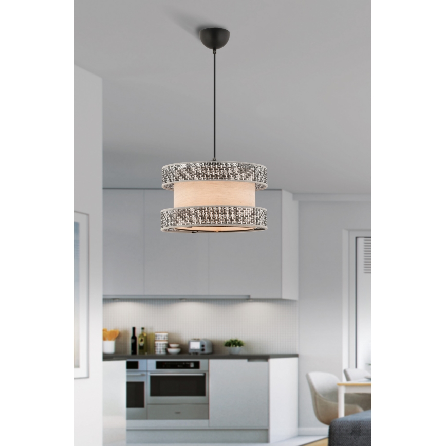 Hängelampe HALO 1xE27/60W/230V beige/grau