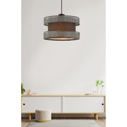 Hängelampe HALO 1xE27/60W/230V braun/grau