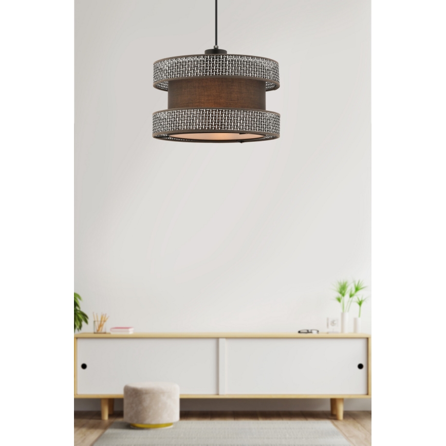 Hängelampe HALO 1xE27/60W/230V braun/grau