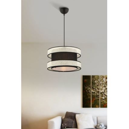 Hängelampe HALO 1xE27/60W/230V schwarz/creme