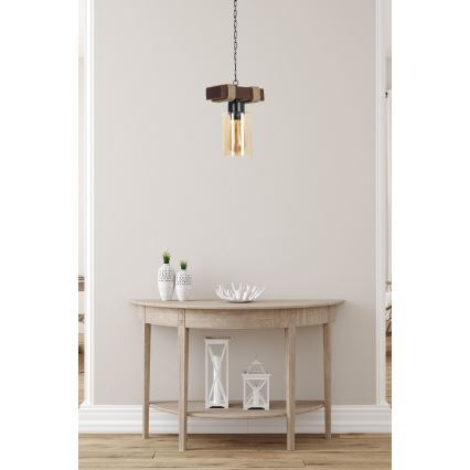 Hängelampe JASMIN 1xE27/40W/230V braun/beige